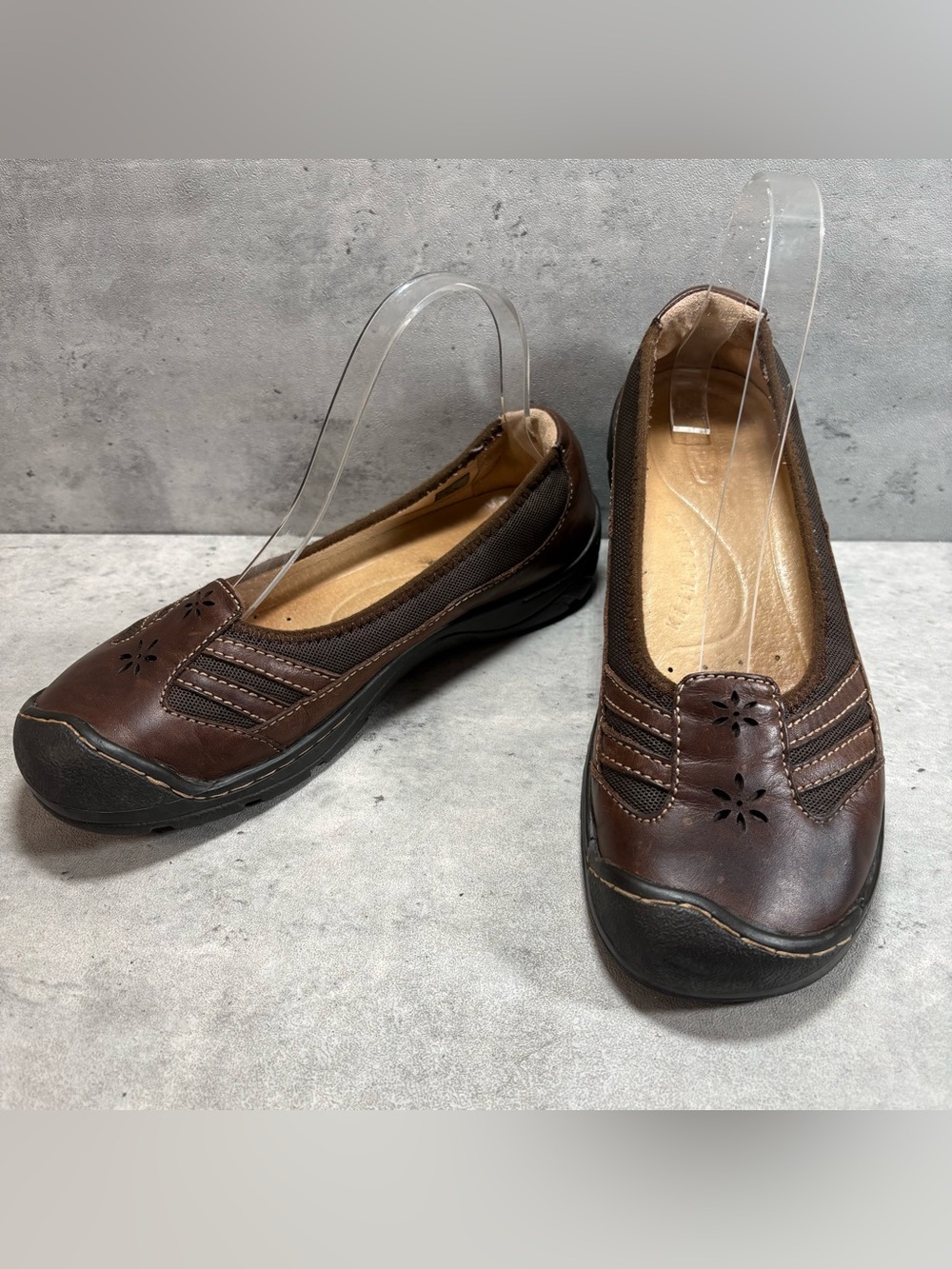 Keen Paradise Mary Jane Loafers Shoes Womens Size 8 Brown Leather Ballet
